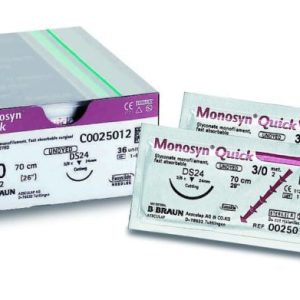 B.Braun Nahtmaterial Monosyn® Quick ungefärbt DS 12, 45 cm | 6 - 0, metric 0.7