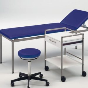 Liegen - Paket groß (Liege + Hocker + Wagen) | weiß