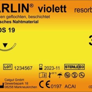Catgut Nahtmaterial MARLIN® Violett Fadenstärke EP metrisch 2.0, USP 3/0 | 1/2 - Kreis Rundkörpernadel HR 26