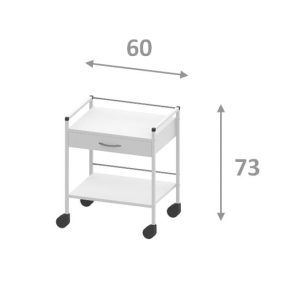 Haeberle Basiswagen 08/16 60 x 73 cm (B x H) | 2 Schubladen