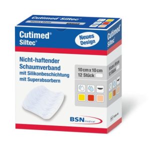 essity Schaumverband Cutimed® Siltec® Siltec 5 mm dick, 12 Stück | 10 x 20 cm