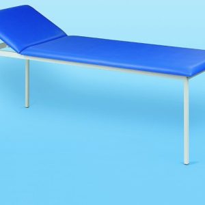 AGA Untersuchungs - und EKG - Liege 65 cm breit Gestell reinweiß RAL9010 | türkis