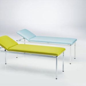 SCHMITZ varimed® Untersuchungsliege mit comfort Polster Gestell RAL 9007 graualuminium | blütenweiß