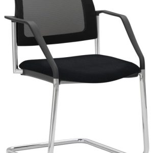 Mayer Stapelstuhl Freischwinger mit Armlehnen