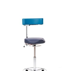 128235-greiner-hocker-rueckenlehne.jpg Greiner Arbeitshocker Halbmondrücken Sitzhöhe: 46 - 58 cm, compact Polster | white