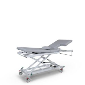 Dewert Echokardiographieliege, Modelle 2550XLH und 2552XLH, hydraulisch 2 - teilig | Gestell weiß (RAL 9010) | 64 - 702 white