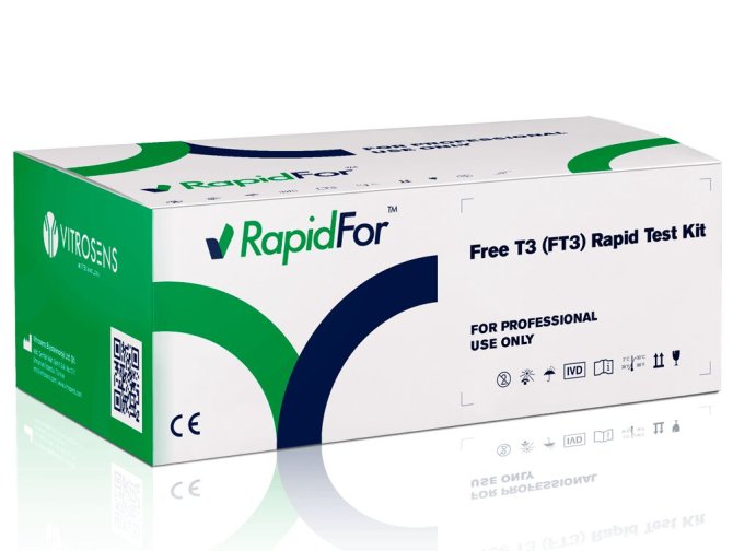 Vitrosens RapidFor (Schilddrüse) Freies T3 (FT3) Testkassetten