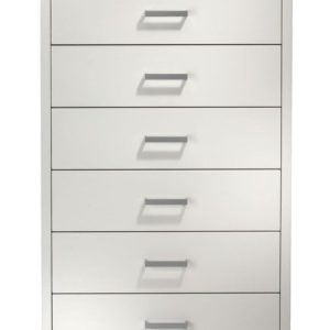 Karteischrank mit Bügelgriff mit 6 Schubladen je 3 Bahnen