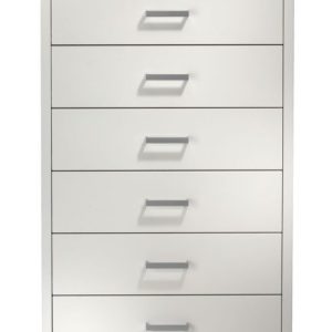 Karteischrank mit Bügelgriff mit 6 Schubladen je 3 Bahnen