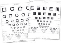 Fernvisus LEA Symbole / EH Wandtafel mit 15 Linien